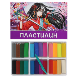 Пластилин 24 цв. Луч 'Аниме', 480 гр, 33С 2213-08