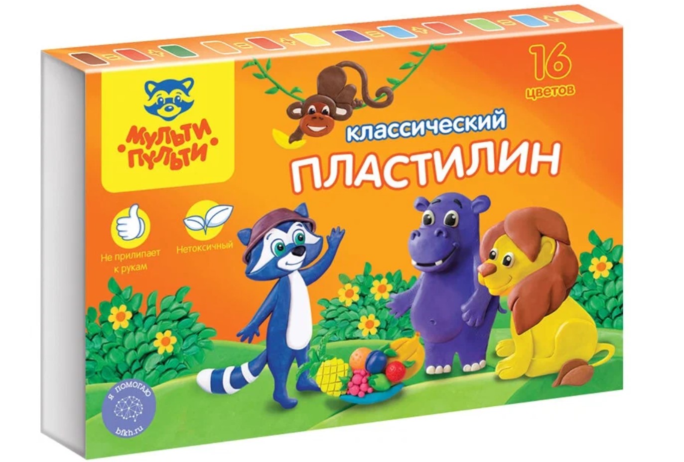 Пластилин классический 'Мульти-Пульти', 16 цветов, КП_10210