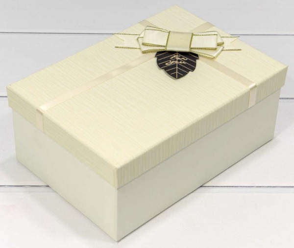 Коробка подарочная OMG 'For You', бежевый, 23х16х9,5 см., прямоугольная (Серия 3в1), 1557